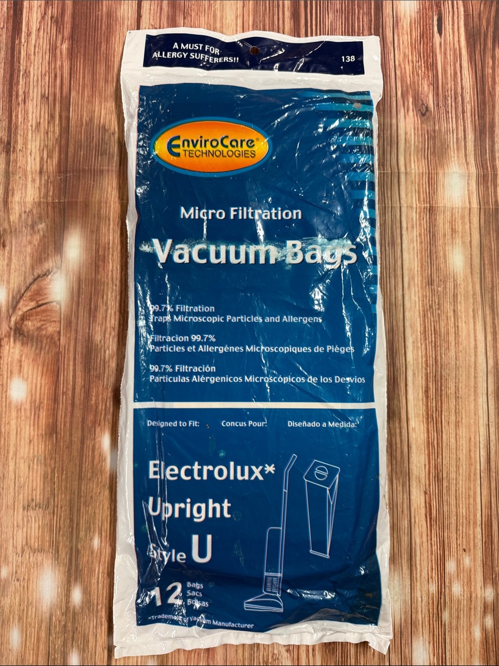 EnviroCare Micro Filtration Vacuum Bags for Electrolux Upright - Blue
